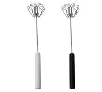 Whisker - Egg Beater | Hand Mixer | Stainless Steel Egg Beater | Use for Milk Frother Rotating Push Mixer Stirrer for Whisking Beating Stirring | Handheld Blender for Baking a Best Tool of Kitchen