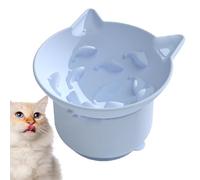 Whisker Friendly Raised Cat Bowls - Tilted Raised Bowls for Food or Water, Harmless Feeding Solution, Raised Cat Bowls to Prevent Vomiting and Protect the c