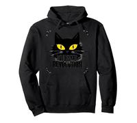 Whisker Revolution: Feline Uprising Art Pullover Hoodie, Adult Unisex, Black, S