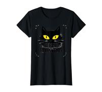 Whisker Revolution: Feline Uprising Art T-Shirt, Women, Black, L