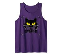 Whisker Revolution: Feline Uprising Art Tank Top, Men, Purple, S