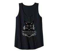 Whisker Warrior: Fierce Feline Design for Cat Lovers Tank Top, Women, Black, XXL
