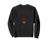 Whisker Wrangler: Quirky Cat Lover's Western-Inspired Art Sweatshirt, Adult Unisex, Black, L