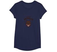 Whisker Wrangler: Quirky Cat Lover's Western-Inspired Art T-Shirt, Girls, Navy, Large