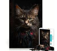 Whiskered Snow 1000 Piece Jigsaw Puzzles Mind Challenge Toy High Precision Die Cut Amusing Challenge for Waiting Time (50x75cm)