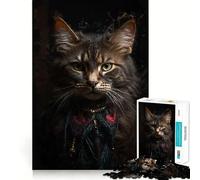 Whiskered Snow Jigsaw Puzzles 1000 Mental Focus Game No Gap Tight Fitting Design Interactive Brain Challenge for Home (38x26cm)