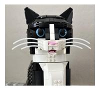 Whiskers for Lego? 21349 Ideas Tuxedo Cat - Snap-in Accessory 6-Pack (3 Sets) - Compatible with Model 21349