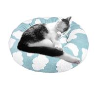 Whiskers & Friends Cat Bed, Cat Beds for Indoor Cats Washable, Orthopedic Soft Fluffy Round Calming Pet Bed for Small to Large Kitty Kittens & Dogs, Small Dog Beds & Furniture