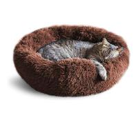 Whiskers & Friends Cat Bed, Cat Beds for Indoor Cats Washable, Orthopedic Soft Fluffy Round Calming Pet Bed for Small to Large Kitty Kittens & Dogs, Small Dog Beds & Furniture