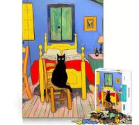 Whiskers in The Room Jigsaw Puzzles 1000 Recall Fun Play Burr Free Clean Cut Pieces Portable Travel Friendly Fun Game (38x26cm)
