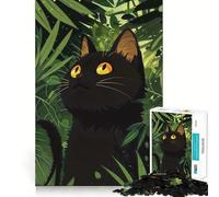 Whiskers in The Wild Cat Adults 1000 Pieces Puzzle Mental Fun Game Advanced Laser Cutting Tech Amusing Challenge for Waiting Time (50x75cm)