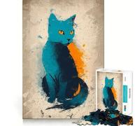 Whiskers of Elegance Jigsaw Puzzle 1000 Mental Recall Game High Accuracy Cutting Craft Interactive Brain Challenge for Home (50x75cm)