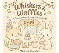 Whiskers & Waffles: A Cute Animal Café Coloring Book