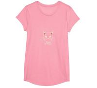 Whiskers & Whispers Mystical Cat Design for Cat Lovers T-Shirt, Girls, Pink, XS