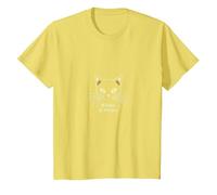 Whiskers & Whispers Mystical Cat Design for Cat Lovers T-Shirt, Kids, Lemon, 8 Years