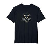 Whiskers & Whispers Mystical Cat Design for Cat Lovers T-Shirt, Men's Big and Tall, Black, 5X Tall