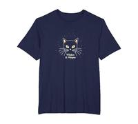 Whiskers & Whispers Mystical Cat Design for Cat Lovers T-Shirt, Men's Big and Tall, Navy, 6X Tall