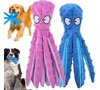 Whiskerspot - Octopus Dog Toy,Whiskerspot Eco-friend Octopus Plush,No Stuffing Dog Toys,Durable and Fun (Blue+Perple)