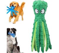 Whiskerspot - Octopus Dog Toy,Whiskerspot Eco-friend Octopus Plush,No Stuffing Dog Toys,Durable and Fun (Green)