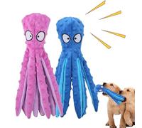 Whiskerspot - Octopus Dog Toy,Whiskerspot Eco-Friend Octopus Plush, Octopus Squeaky Plush Dog Toys, for Aggressive Chewers Small Breed,Durable and Fun (Purple+blue)