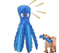 Whiskerspot - Octopus Dog Toy,Whiskerspot Eco-Friend Octopus Plush, Octopus Squeaky Plush Dog Toys, for Aggressive Chewers Small Breed,Durable and Fun (Blue)