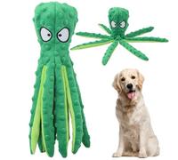 Whiskerspot Octopus Dog Toy Whiskerspot Eco-Friend Octopus Plush Octopus Squeaky Plush Dog Toys No Stuffing Crinkle Interactive Chew Toy Durable for Puppy Teething Small to Large Dogs