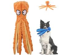 Whiskerspot Octopus Dog Toy,Whiskerspot Octopus Toy,No Stuffing Squeaky Dog Interactive Play Toys with Crinkle Paper,Eco friend Octopus Plush for Dogs,Teeth Cleaning & Durable for Puppies & Adul (C)