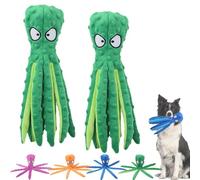 Whiskerspot Octopus Dog Toy,Whiskerspot Octopus Toy,No Stuffing Squeaky Dog Interactive Play Toys with Crinkle Paper,Eco friend Octopus Plush for Dogs,Teeth Cleaning & Durable for Puppies & Adul (A8)