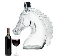Whiskey 350ML - Unique Horse Head Shape Glass Whiskey Wine Bottle | Artistic For Spirits Liquor | Premium Glass Bar Tool Collectible Bottle | Elegant Home Bar Decor