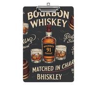 Whiskey A4 Acrylic Clipboard for Papers Writing Planner, Office Wall Mounted Large Capacity Organizer