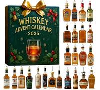 Whiskey advent calendar 2025, 24 Days without repetition, 24 Premium Whiskey Pendants for Holiday Countdown & Gifting, A Daily Tasting Journey Through the Unlocking the world Flavors of Whiskey (B)