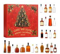 Whiskey Advent Calendar 2025, 24 Days without Repetition, 2D/3D Premium Whiskey Pendants for Holiday Countdown & Gift, A Daily Tasting Journey Through the Unlocking the World of Whiskey (3D-Liquor)