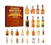 Whiskey Advent Calendar 2025, 24 Days without Repetition, 2D/3D Premium Whiskey Pendants for Holiday Countdown & Gift, A Daily Tasting Journey Through the Unlocking the World of Whiskey (3D-Whiskey)