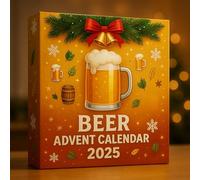 Whiskey Advent Calendar 2025, Beer & Whiskey Lover's Advent Calendars 2025, 24 Days of Christmas Advent Calendar Boxes, A Daily Tasting Journey Through the World of Whiskey (yellow)