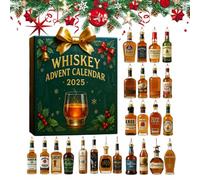 Whiskey Advent Calendar 2025, Beer & Whiskey Lover's Advent Calendars, 24 Days of Christmas Advent Calendar Boxes, A Daily Tasting Journey Through the World of Whiskey (Green)