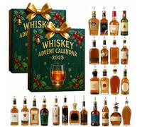Whiskey Advent Calendar 2025, Whikey Alcohol Advent Calendar 2025, 24 Days without repetition, A Daily Tasting Journey Through theunlocking the world Flavors of Whiskey (A-2set)