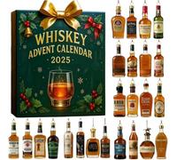 Whiskey Advent Calendar,24 Days of 3D Design Christmas Advent Calendars,A Daily Tasting Journey Through the World of , Adult Advent Calendar for Men Women (A)