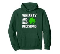 Whiskey And Bad Decisions Irish St Patricks Day Men Women Pullover Hoodie