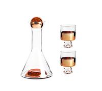 Whiskey and Red Wine Decanter, Light Luxury Art Design, Glass Material, Home Decoration, High-end Creative Set (A)