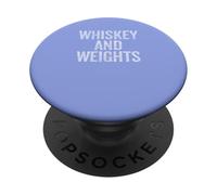 Whiskey and Weights No Carbs Funny Gym Slogan PopSockets Adhesive PopGrip