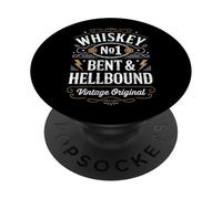 Whiskey Bent And Hellbound Funny Whiskey Cowboy Cowgirl Fun PopSockets Adhesive PopGrip