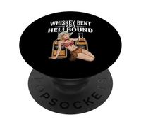 Whiskey Bent And Hellbound Sexy Cowgirl Funny Whiskey Cute PopSockets Adhesive PopGrip