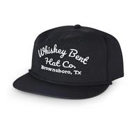 Whiskey Bent HAT CO. The Frio Snapback Rope Hat - Vintage Baseball Cap, Adjustable Outdoor and Trucker Cap, One Size Fits All, Black, One Size