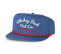 Whiskey Bent HAT CO. The Frio Snapback Rope Hat - Vintage Baseball Cap, Adjustable Outdoor and Trucker Cap, One Size Fits All, Blue, One Size