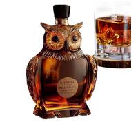 Whiskey Bottle - 350ml Owl Shape High Transparency - Glass Decanters | for Family Gathering Party Christmas Weddings Restaurant BBQ Father Boyfriend Uncle Men Dad