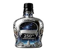 Whiskey Bottle - Glass Alcohol Decanter, 350ml US 250th Anniversaries Bourbon Container, Collectible Whiskey Decanter | For Bartenders Collectors Party Home Bar Restaurants Hotels Clubs Shelves