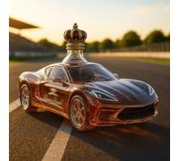 Whiskey Bottle Sports Car Shaped 300ml Glass Decanter 3D Creative Car Theme Empty Wine Bottles for Liquor Storage Hand Blown Barware Home Bar Art Decor Gift(C)