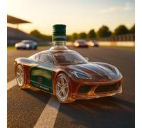Whiskey Bottle Sports Car Shaped 300ml Glass Decanter 3D Creative Car Theme Empty Wine Bottles for Liquor Storage Hand Blown Barware Home Bar Art Decor Gift(B)