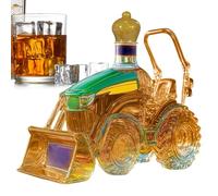 Whiskey Bottles, Funny 3D Tractor Wine Bottle, Glass Decanter Storage for Bar Home Family Cabinet Decoration Whiskey Lovers Women