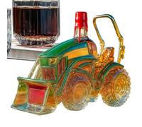 Whiskey Bottles, Holidays 3D Liquor Bottle Tractor - Decorative Glass Decant for Home Bar Whiskey Lovers Family Showcase Men